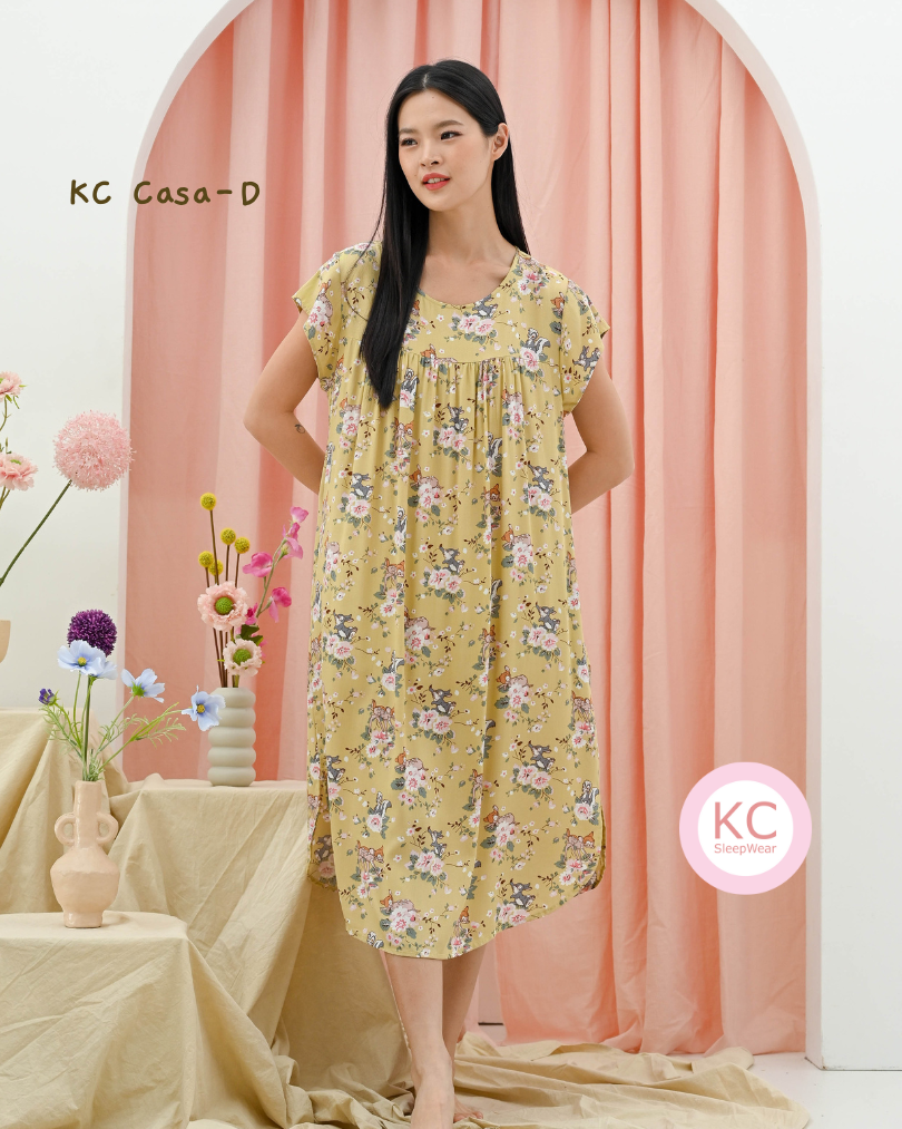 KC Casa-D in Fawn Soiree Daster Lengan Pendek Piyama Baju Tidur
