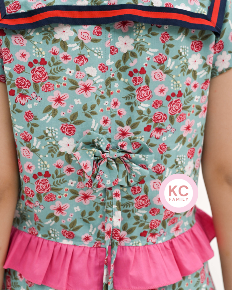 KC Happy In Garden Sonata Piyama Wanita Baju Tidur Lengan Pendek Celana Panjang