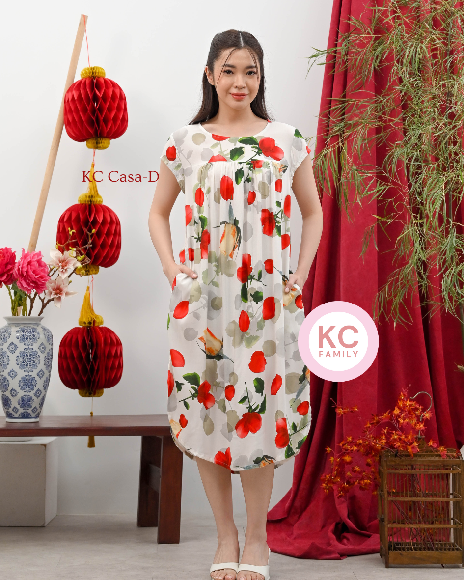 KC Casa D in Everyday Rose Daster Lengan Pendek Piyama Baju Tidur