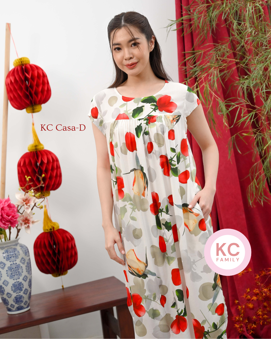 KC Casa D in Everyday Rose Daster Lengan Pendek Piyama Baju Tidur