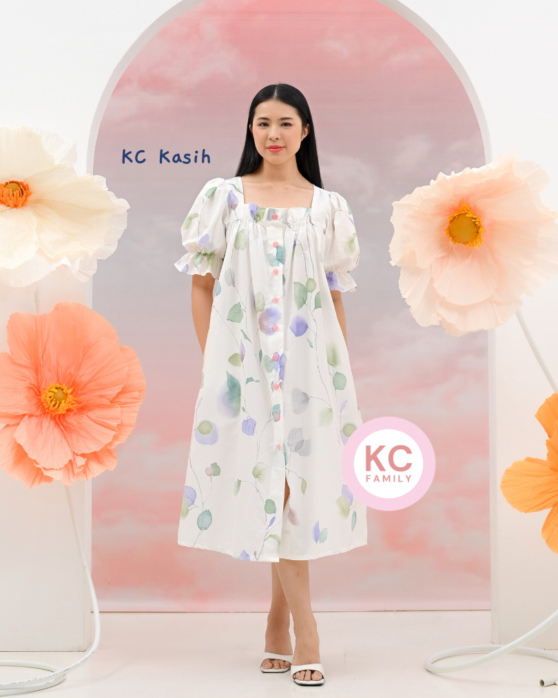 KC Kasih in Petals Mist  Daster Wanita Lengan Pendek Baju Tidur Wanita