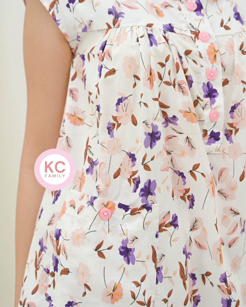 KC Habit in  Fall Petal Piyama Wanita Lengan Pendek Celana Pendek