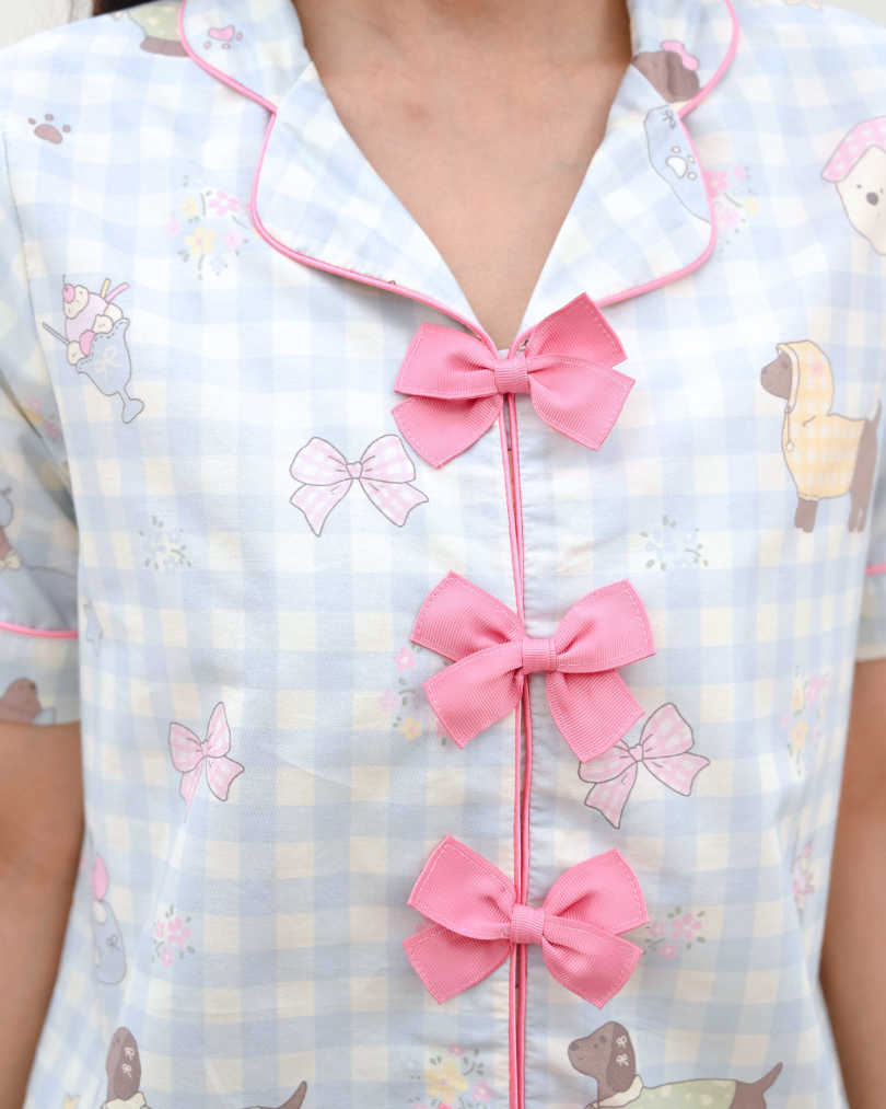 KC Retha in Sweet Picnic Baju Tidur Wanita Lengan Pendek Celana Panjang