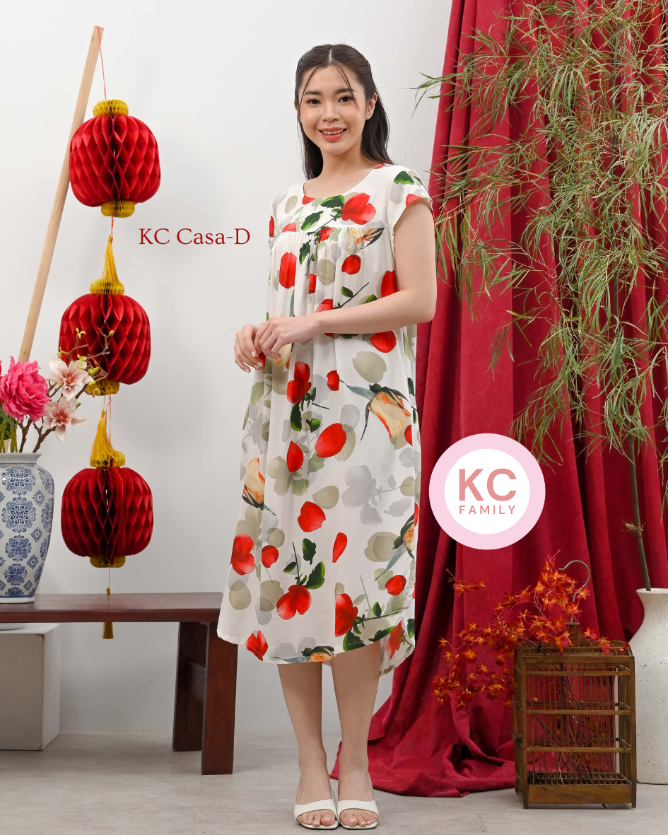 KC Casa D in Everyday Rose Daster Lengan Pendek Piyama Baju Tidur