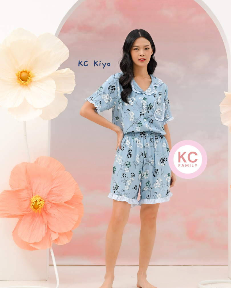 KC Kiyo in Daisy Dream Piyama Wanita Lengan Pendek Celana Pendek