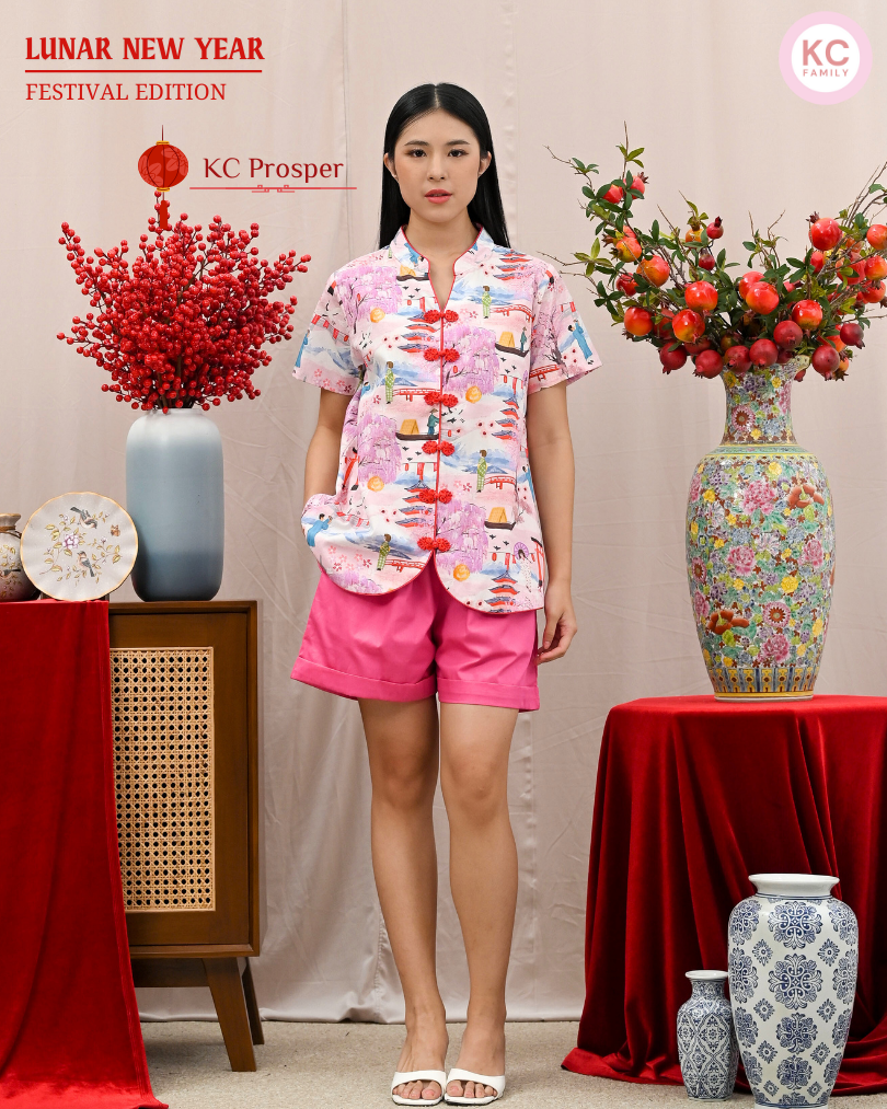 KC Prosper in Spring Japan Baju Imlek Ceongsam CNY Baju Shanghai