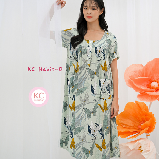 KC Habit-D in Garden Of Butterfly Daster Wanita Homedress Baju Tidur