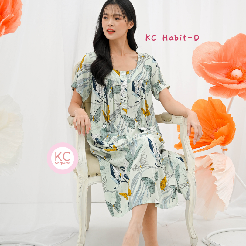KC Habit-D in Garden Of Butterfly Daster Wanita Homedress Baju Tidur