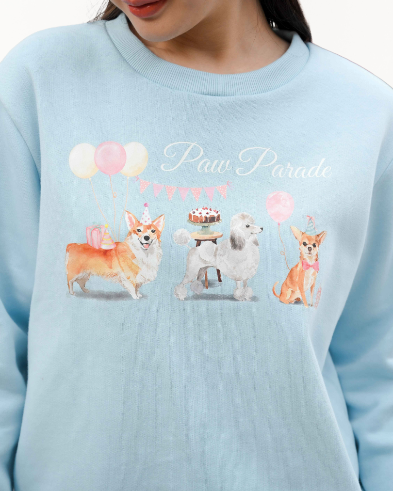 KC Sweater in Paw Parade Sweater Remaja Lengan Panjang