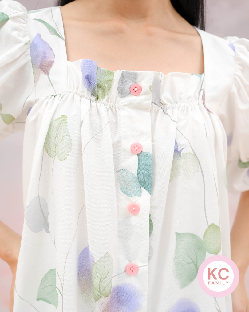 KC Kasih in Petals Mist  Daster Wanita Lengan Pendek Baju Tidur Wanita
