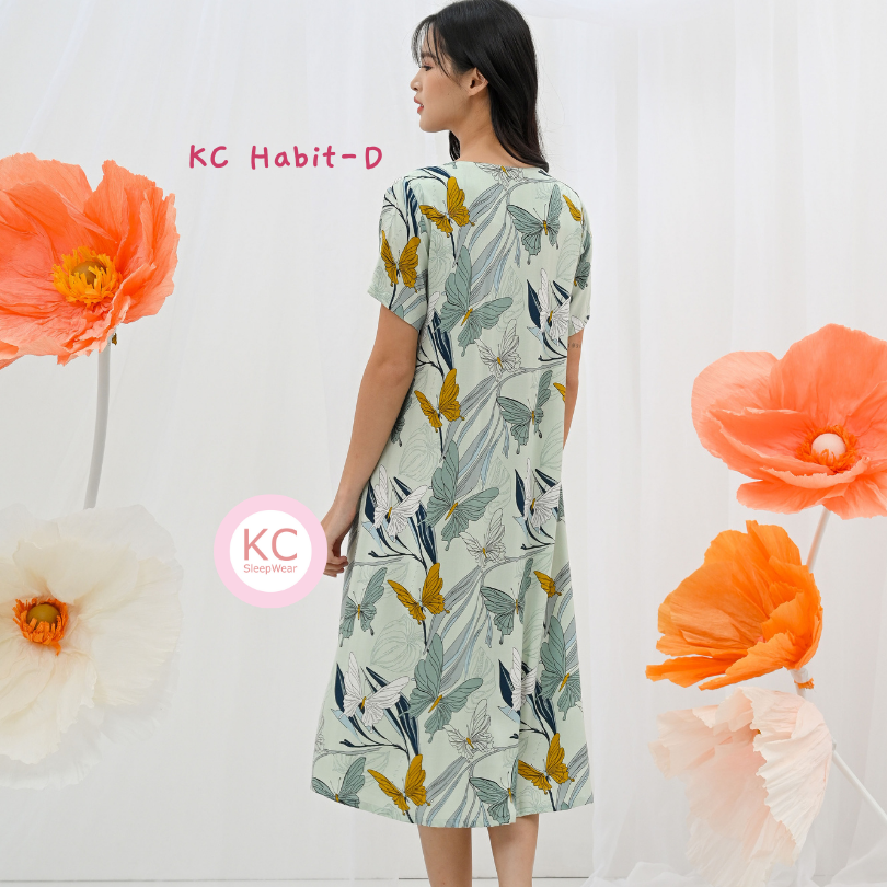 KC Habit-D in Garden Of Butterfly Daster Wanita Homedress Baju Tidur