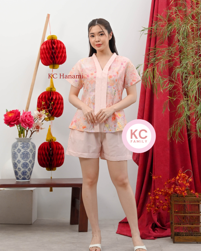 KC Hanami in Peachie Kiss Baju Imlek Ceongsam CNY Baju Shanghai