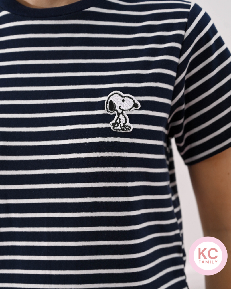 KC Miso In Snoopy O'Sailor Baju Kaos dengan Celana Pendek Piyama Kaos