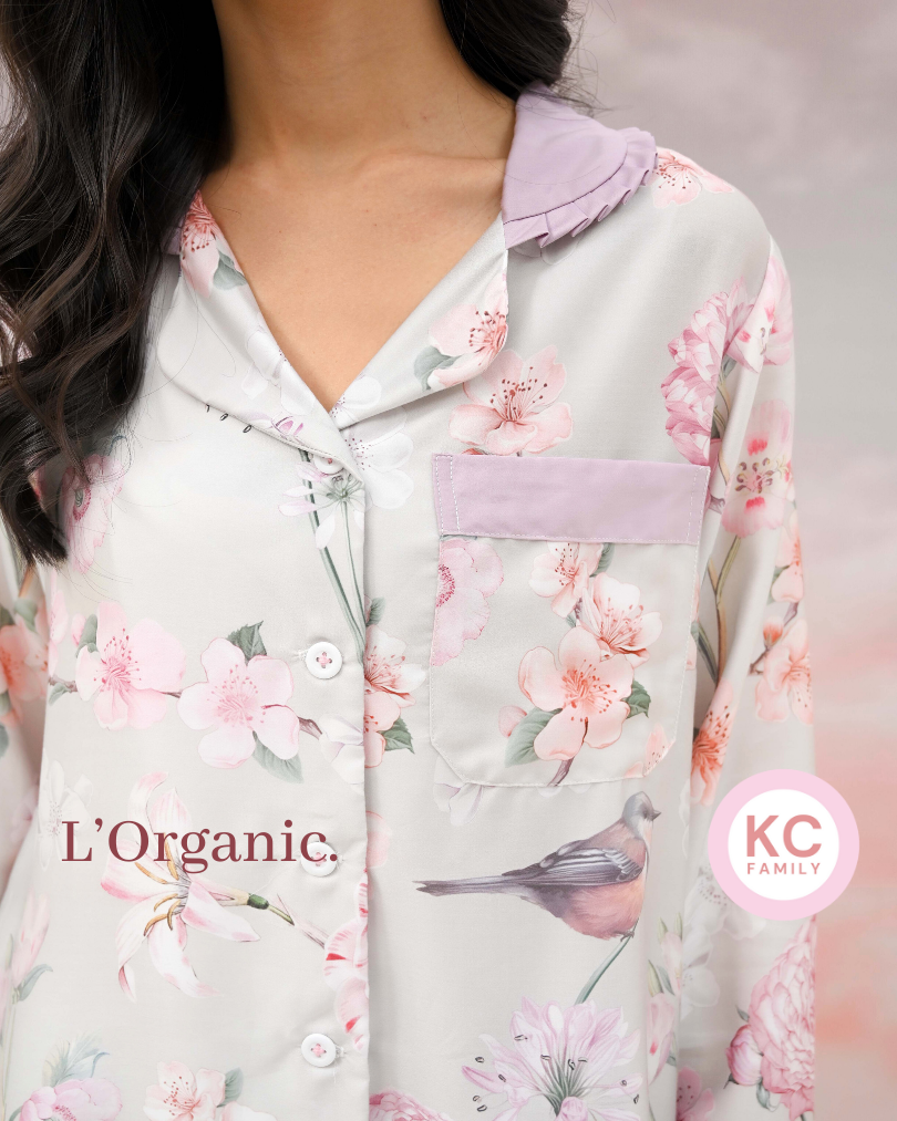 KC Pretty in Maison Fleur Baju Tidur Wanita Celana Panjang Lengan Panjang Organic