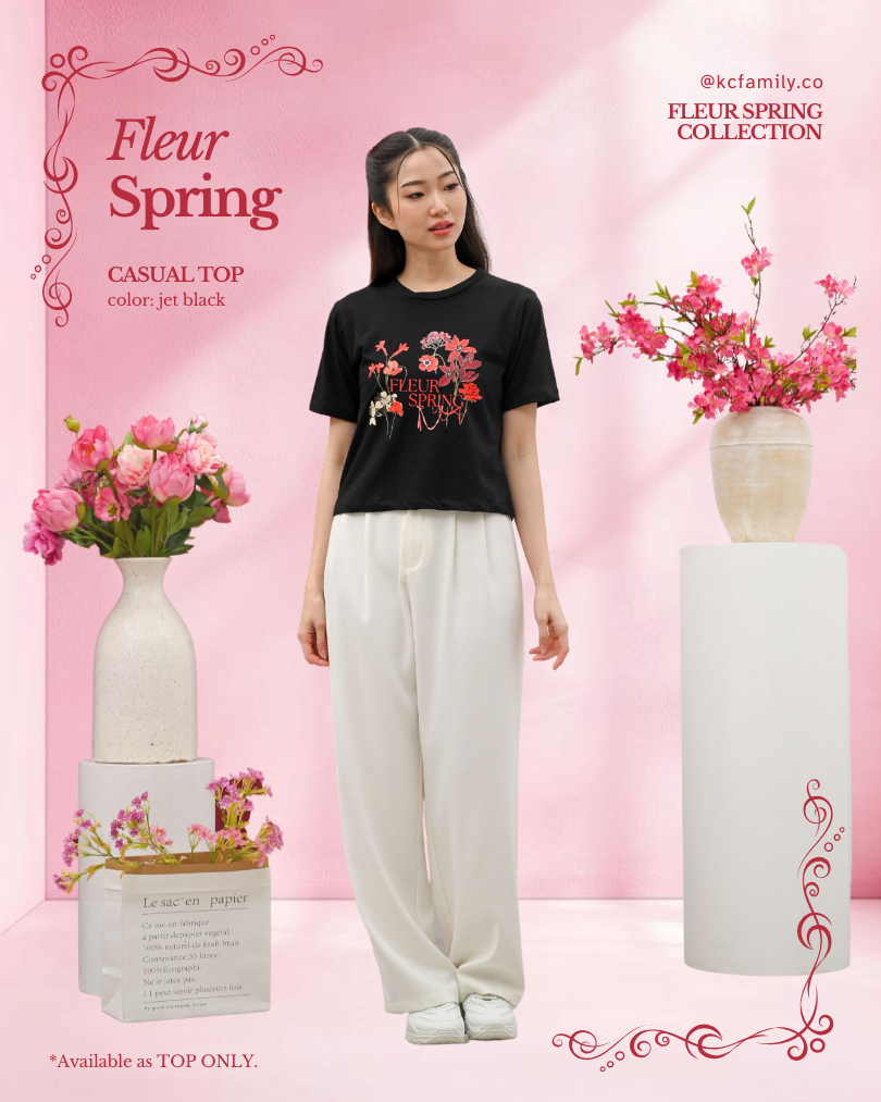 KC Casual in Fleur Spring Baju Kaos Lengan Pendek