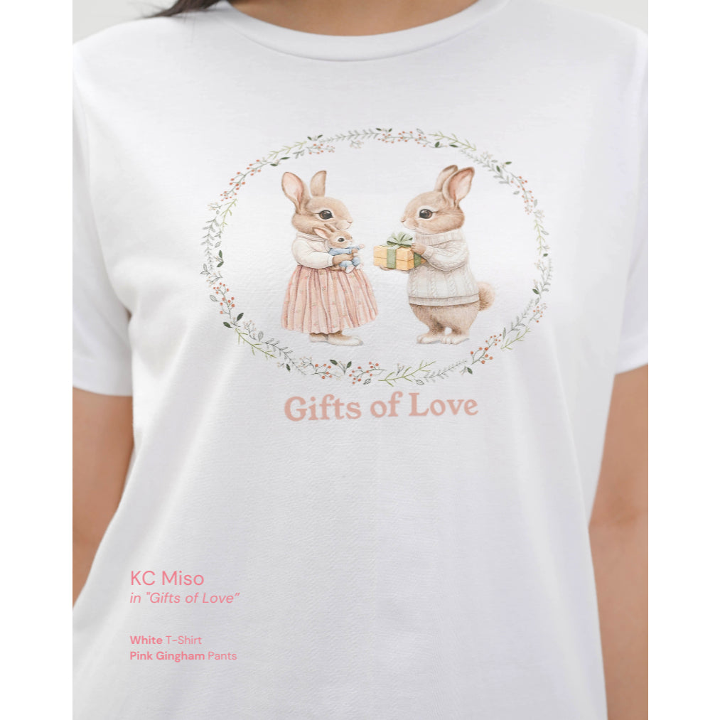 KC Miso in Gifts of Love Baju Kaos dengan  Celana Pendek Piyama Kaos