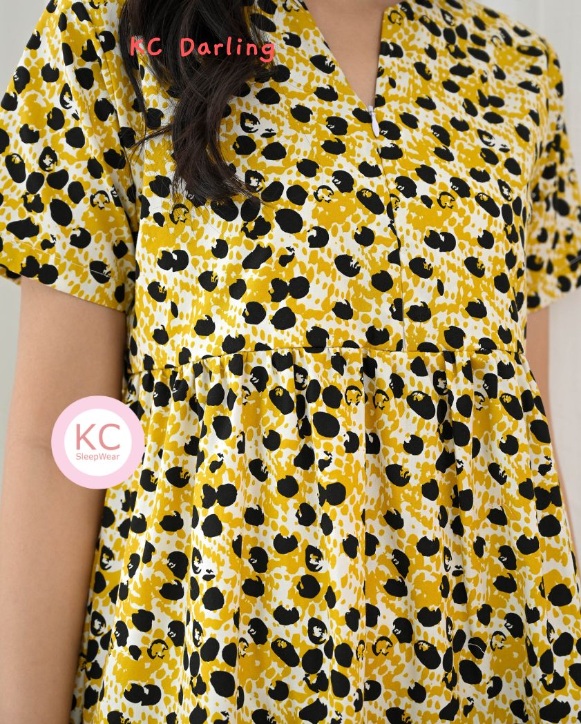 KC Darling In Golden Dots Dress Imlek Ceongsam CNY Baju Shanghai